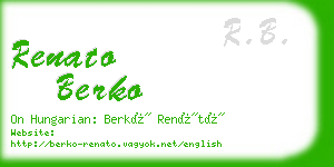 renato berko business card