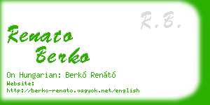 renato berko business card